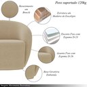Ver imagem 3 de Conjunto 1 Sofá Living 180cm e 1 Poltrona Decorativa Sala de Estar Íbis Encosto Fixo Bouclê Bege G33