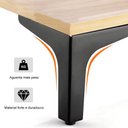 Ver imagem 2 de Kit 4 Pés de Sofá e Cama Preto Curve 10cm para Móveis Canto