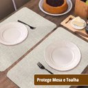 Ver imagem 5 de 4 Jogo Americano Napoli Bege Impermeável Pvc