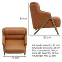 Ver imagem 3 de Poltrona Decorativa Madri Pes Madeira Courino Tcs 727 Moll