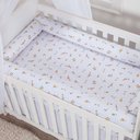 Ver imagem 1 de Kit Protetor de Berço 100% Algodão Percal 200 Fios Rolinho Moderninhos 08 Peças:safari