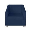 Ver imagem 5 de Kit Poltrona Namoradeira e 2 Poltronas Decorativa 68 cm Tilla Azul Marinho - Mafer