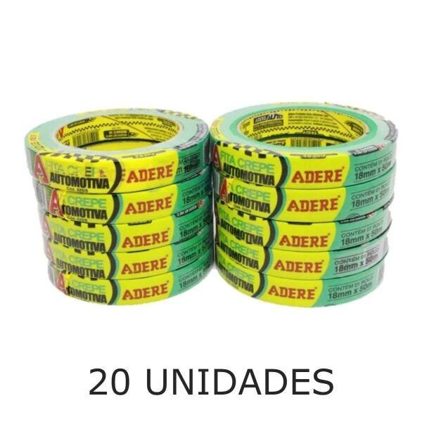 Fita Crepe Verde Automotiva 18mmx50m Adere 20 Unid - 2