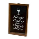 Ver imagem 1 de Quadro Porta Rolha de Vinho de Madeira Naturals Keep Calm And Drink Wine 30,5cmx18cmx5cm Rojemac