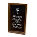 Quadro Porta Rolha de Vinho de Madeira Naturals Keep Calm And Drink Wine 30,5cmx18cmx5cm Rojemac - 1