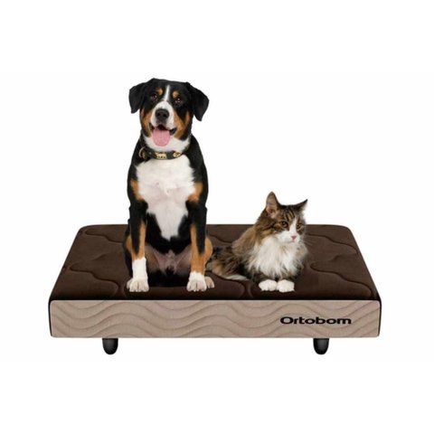 Colchão Pet Cachorro / Gato Pequeno Ortocamapet Bege (45x65x13) - Ortobom