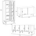 Ver imagem 6 de Conjunto Decorativo 1 Cristaleira e 2 Buffets Texas/virginia/bambino Off White G26 - Gran Belo