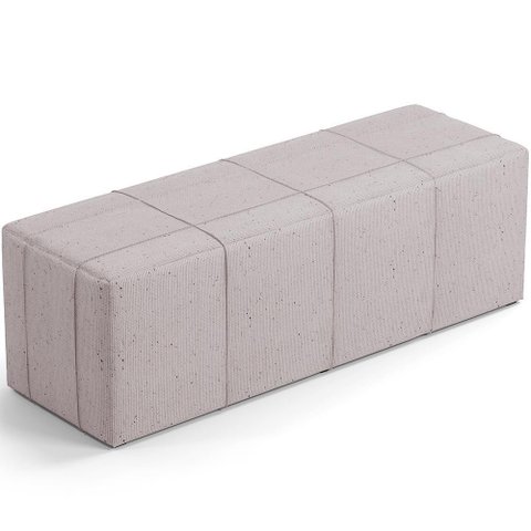 Puff Decorativo Living 140 Cm Roma W01 Linho Bege - lyam