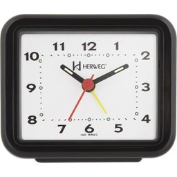 Relógio Despertador Quartz - Analógico - Preto- Herweg - 1