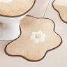 Tapete para Banheiro Bege Margarida Kit 3 Peças Antiderrapante - 3