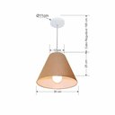 Ver imagem 2 de Lustre Pendente Cone Md-4028 Cúpula em Tecido 25/30x12cm Palha - Bivolt