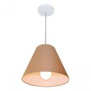 Ver imagem 4 de Lustre Pendente Cone Md-4028 Cúpula em Tecido 25/30x12cm Palha - Bivolt