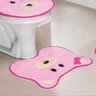 Kit Banheiro Infantil Rosa Ursinha 3 Peças Antiderrapante - 3