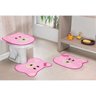 Kit Banheiro Infantil Rosa Ursinha 3 Peças Antiderrapante - 5