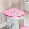 Kit Banheiro Infantil Rosa Ursinha 3 Peças Antiderrapante - 2