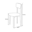 Ver imagem 3 de Kit 2 Cadeiras Infantil Elisa Assento Suede Branco Base em Madeira Maciça