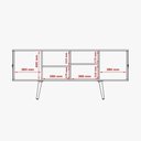 Ver imagem 5 de Rack Estrela pés palito com Painel Itália para TV até 46 Polegadas Nature/Off White