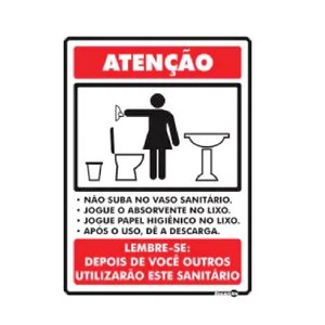 Placa Regras Banheiro Feminino
