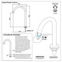 Ver imagem 3 de Torneira Lavatório para Banheiro Bica Alta Cromado
