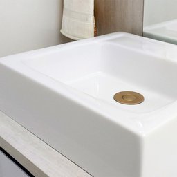 Válvula Lavatório Banheiro Click Dourado Fosco Luxo - 5