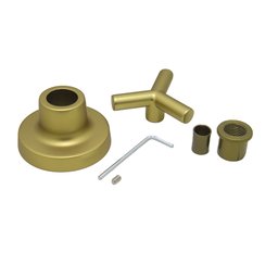 Acabamento de Registro Para Banheiro de Gaveta ou Pressão Dourado Fosco C61 - 4