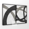 Quadro Abstrato Moderno em Curvas Duo Decorativo para Sala Escritórios - 2