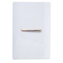 Ver imagem 1 de Conjunto Interruptor Simples Vertical 4x2 Novara Branco Brilhante Gold Dnv1200/1brgd