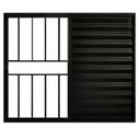 Ver imagem 1 de Janela Veneziana de Correr 3 Folhas com Grade Alumínio Preto 1.00 X 1.20 Linha Modular - Ptord2276 -