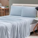 Ver imagem 3 de Jogo de Lençol Minimal King 4 Peças Malha 100% Algodão Liso Cinza