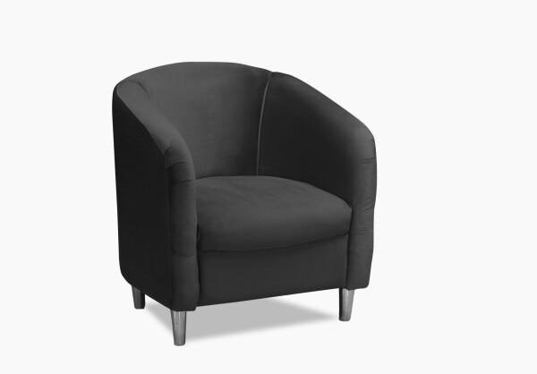 Poltrona Decorativa Estella - Veludo Cinza - 1