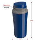 Ver imagem 3 de Copo Térmico Miami 650ml Bebidas Quentes e Frias:Azul