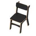 Ver imagem 2 de Cadeira Infantil Mdf para Quarto e Brinquedoteca:preto