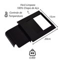 Ver imagem 2 de Registro Regulador Chamine Chapa Aço Preta Popular 15x20cm