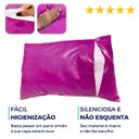 Ver imagem 2 de Kit 4 Fronhas Impermeáveis Antiácaro Rosa Pink Fechamento em Velcro