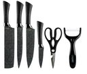 Ver imagem 1 de Kit Jogo de Facas Preto em Antiaderente 6 Peças Chef