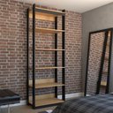Ver imagem 2 de Closet Industrial Marseille 5 Prateleiras Black/brise - Panorama Móveis