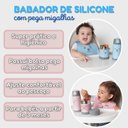 Ver imagem 2 de Babador de Silicone Impermeável Bebê - Pega Migalhas - Buba Babador de Silicone Impermeável de Bichi