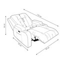 Ver imagem 4 de Poltrona do Papai Reclinável Sala de Cinema Crihs Elétrica Botão Led Porta Copos USB PU Marrom Brilho G23