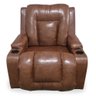 Poltrona do Papai Reclinável Sala de Cinema Crihs Elétrica Botão Led Porta Copos USB PU Marrom Brilho G23 - 2