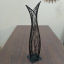 Ver imagem 2 de Vaso Decorativo de Metal Preto 62x16x16cm Enfeite Sala Mesa Estante Aparador