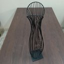 Ver imagem 4 de Vaso Decorativo de Metal Preto 62x16x16cm Enfeite Sala Mesa Estante Aparador