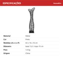 Ver imagem 7 de Vaso Decorativo de Metal Preto 62x16x16cm Enfeite Sala Mesa Estante Aparador
