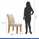 Ver imagem 4 de Conjunto Sala de Jantar Nápoles Tampo Vidro/MDF com 8 Cadeiras Genova Smart Plus Cel Móveis