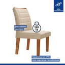 Ver imagem 5 de Conjunto Sala de Jantar Nápoles Tampo Vidro/MDF com 8 Cadeiras Genova Smart Plus Cel Móveis
