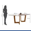 Ver imagem 3 de Conjunto Sala de Jantar Nápoles Tampo Vidro/MDF com 8 Cadeiras Genova Smart Plus Cel Móveis