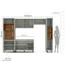 Ver imagem 2 de Armário de Cozinha Modulada Completa 5 Peças 306,8cm sem Tampo 250031 Koya Politorno Móveis