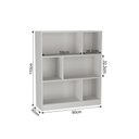 Ver imagem 6 de Kit Escritório B28 com Mesa e Estante com 6 Nichos - Branco