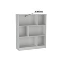 Ver imagem 4 de Kit Escritório B28 com Mesa e Estante com 6 Nichos - Branco