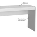 Ver imagem 2 de Kit Escritório B28 com Mesa e Estante com 6 Nichos - Branco