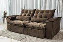 Ver imagem 6 de Sofá Retrátil e Reclinável Ipanema 1,80m em Tecido Veludo C/pillow Nos Braços - Montagem Inclusa:mar